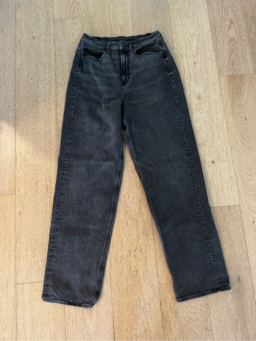 American Eagle Outfitters Straight Leg Jeans - Washed Black - Picture 1 of 4